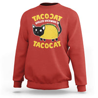Funny Cinco De Mayo Sweatshirt Cinco De Mayo Tacocat Spelled Backward Is Tacocat Tacos Cat Lovers - Wonder Print Shop