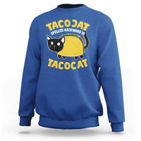 Funny Cinco De Mayo Sweatshirt Cinco De Mayo Tacocat Spelled Backward Is Tacocat Tacos Cat Lovers - Wonder Print Shop