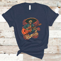 Cinco De Mayo T Shirt Happy Cinco De Mayo Skeleton With Guitar Let's Fiesta - Wonder Print Shop