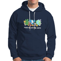 Earth Day Hoodie Earth Day Peace Love Earth Teacher Environment Day Recycle - Wonder Print Shop