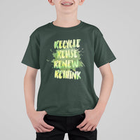 Earth Day T Shirt For Kid Recycle Reuse Renew Rethink Go Green Go Planet Earth Day - Wonder Print Shop