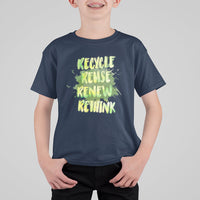Earth Day T Shirt For Kid Recycle Reuse Renew Rethink Go Green Go Planet Earth Day - Wonder Print Shop