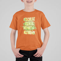 Earth Day T Shirt For Kid Recycle Reuse Renew Rethink Go Green Go Planet Earth Day - Wonder Print Shop