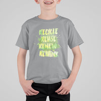 Earth Day T Shirt For Kid Recycle Reuse Renew Rethink Go Green Go Planet Earth Day - Wonder Print Shop