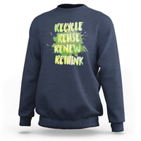 Earth Day Sweatshirt Recycle Reuse Renew Rethink Go Green Go Planet Earth Day - Wonder Print Shop
