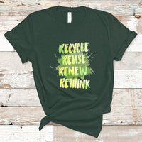 Earth Day T Shirt Recycle Reuse Renew Rethink Go Green Go Planet Earth Day - Wonder Print Shop