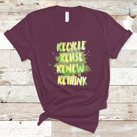Earth Day T Shirt Recycle Reuse Renew Rethink Go Green Go Planet Earth Day - Wonder Print Shop