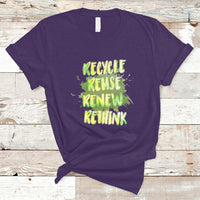 Earth Day T Shirt Recycle Reuse Renew Rethink Go Green Go Planet Earth Day - Wonder Print Shop