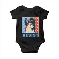 Funny Penguin Resist Graphic Baby Onesie Resist Protest Against Tariffs