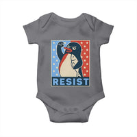 Funny Penguin Resist Graphic Baby Onesie Resist Protest Against Tariffs
