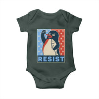Funny Penguin Resist Graphic Baby Onesie Resist Protest Against Tariffs