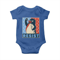 Funny Penguin Resist Graphic Baby Onesie Resist Protest Against Tariffs