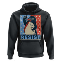 Funny Penguin Resist Graphic Hoodie Resist Protest Against Tariffs