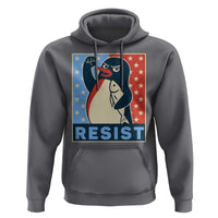 Funny Penguin Resist Graphic Hoodie Resist Protest Against Tariffs