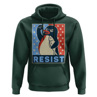 Funny Penguin Resist Graphic Hoodie Resist Protest Against Tariffs