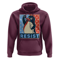 Funny Penguin Resist Graphic Hoodie Resist Protest Against Tariffs