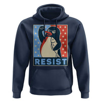 Funny Penguin Resist Graphic Hoodie Resist Protest Against Tariffs