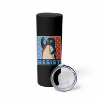 Funny Penguin Resist Graphic Skinny Tumbler Resist Protest Against Tariffs