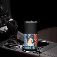 Funny Penguin Resist Graphic Skinny Tumbler Resist Protest Against Tariffs