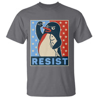 Funny Penguin Resist Graphic T Shirt Resist Protest Against Tariffs