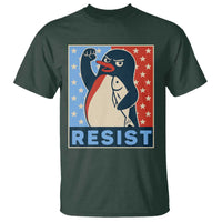 Funny Penguin Resist Graphic T Shirt Resist Protest Against Tariffs