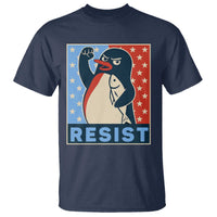 Funny Penguin Resist Graphic T Shirt Resist Protest Against Tariffs