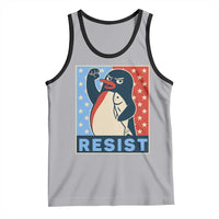 Funny Penguin Resist Graphic Tank Top Resist Protest Against Tariffs