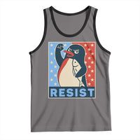 Funny Penguin Resist Graphic Tank Top Resist Protest Against Tariffs