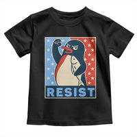Funny Penguin Resist Graphic Toddler T Shirt Resist Protest Against Tariffs