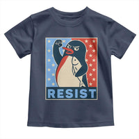 Funny Penguin Resist Graphic Toddler T Shirt Resist Protest Against Tariffs