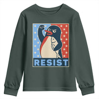 Funny Penguin Resist Graphic Youth Sweatshirt Resist Protest Against Tariffs