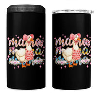 Pink Floral Mama Goose 4 in 1 Can Cooler Tumbler Retro Botanical Mom Mothers Day