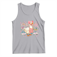 Pink Floral Mama Goose Tank Top Retro Botanical Mom Mothers Day