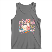 Pink Floral Mama Goose Tank Top Retro Botanical Mom Mothers Day