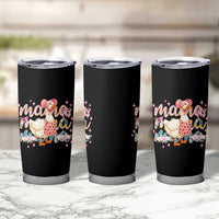 Pink Floral Mama Goose Tumbler Cup Retro Botanical Mom Mothers Day