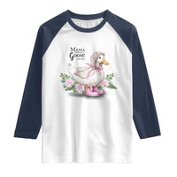 Mama Goose Est 2025 Raglan Shirt Vintage New Mom Mothers Day