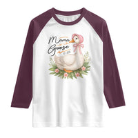 Mama Goose Est 2025 Raglan Shirt Retro New Mom Mothers Day