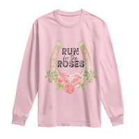 Ky Derby Horse Racing Long Sleeve Shirt Horses and Roses