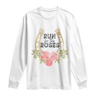 Ky Derby Horse Racing Long Sleeve Shirt Horses and Roses