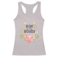 Ky Derby Horse Racing Racerback Tank Top Horses and Roses