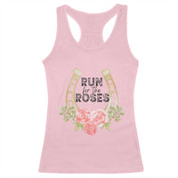 Ky Derby Horse Racing Racerback Tank Top Horses and Roses