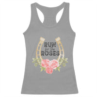 Ky Derby Horse Racing Racerback Tank Top Horses and Roses