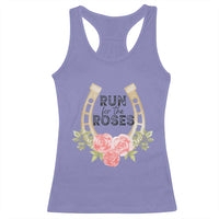 Ky Derby Horse Racing Racerback Tank Top Horses and Roses