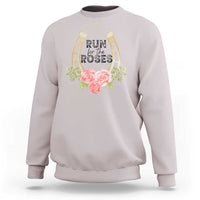 Ky Derby Horse Racing Sweatshirt Horses and Roses