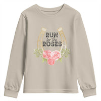 Ky Derby Horse Racing Youth Sweatshirt Horses and Roses