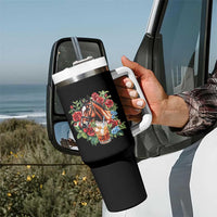 Ky Derby Day Party Tumbler With Handle Mint Juleps and Roses Horse Racing