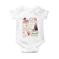 Talk Derby To Me Baby Onesie Horse Riders Ky Racing Day
