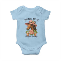 Funny Ky Derby Horse Racing Baby Onesie You Had Me At Juleps and Jockeys