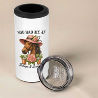 Funny Ky Derby Horse Racing 4 in 1 Can Cooler Tumbler You Had Me At Juleps and Jockeys