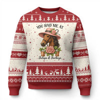 Funny Ky Derby Horse Racing Ugly Christmas Sweater You Had Me At Juleps and Jockeys - Wonder Print Shop